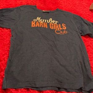 Member Barn Girls Club  🐴 Stirrups blue shirt